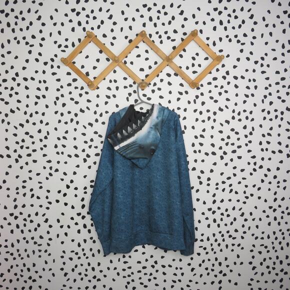 Hurley Blue Shark Graphic Full Zip Up Boys Hoodie - Picture 3 of 6